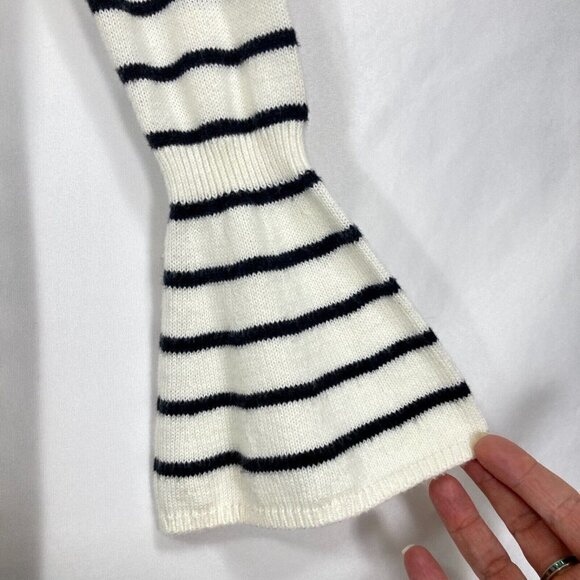 14th & Union Open Cardigan Stripe Minimalist Preppy Academia Boho M - Picture 2 of 5